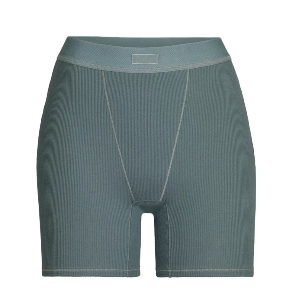 SKIMS COTTON RIB BOXER - Kyanite